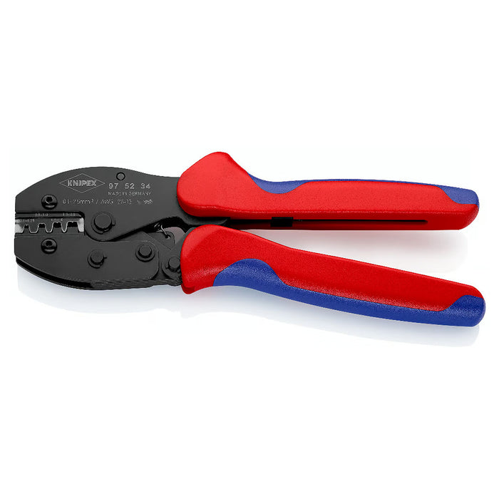 Kìm bấm cose ghim trần dòng PreciForce KNIPEX 97 52 34 chiều dài 220mm, khả năng bấm cose từ 0.1mm² - 2.5mm², độ rộng cose 2.8mm và 4.8mm