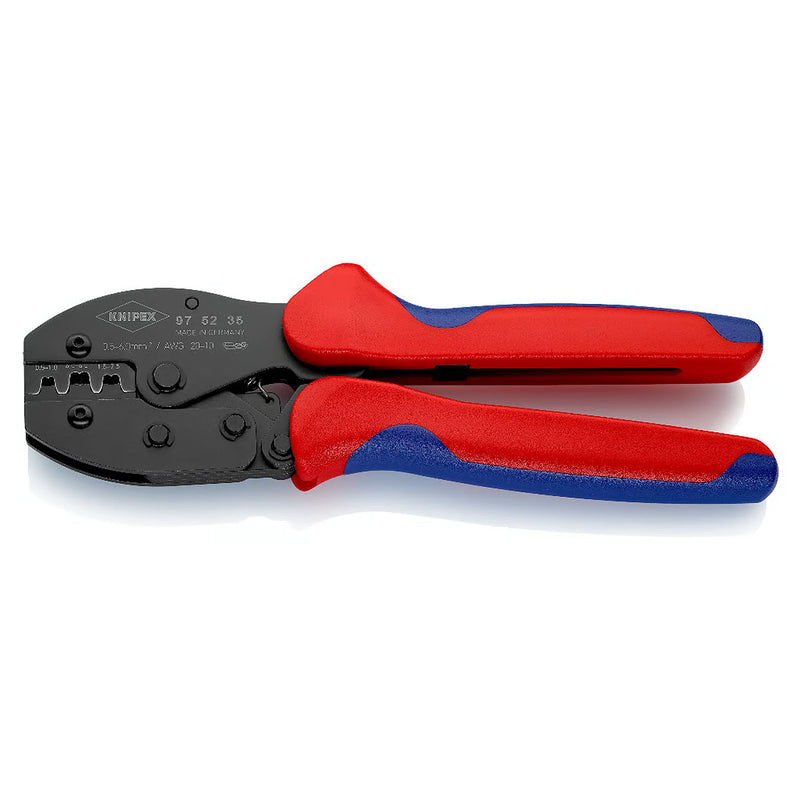 Kìm bấm cose ghim trần dòng PreciForce KNIPEX 97 52 35 chiều dài 220mm, khả năng bấm cose từ 0.5mm² - 6mm², độ rộng cose 4.8mm và 6.3mm