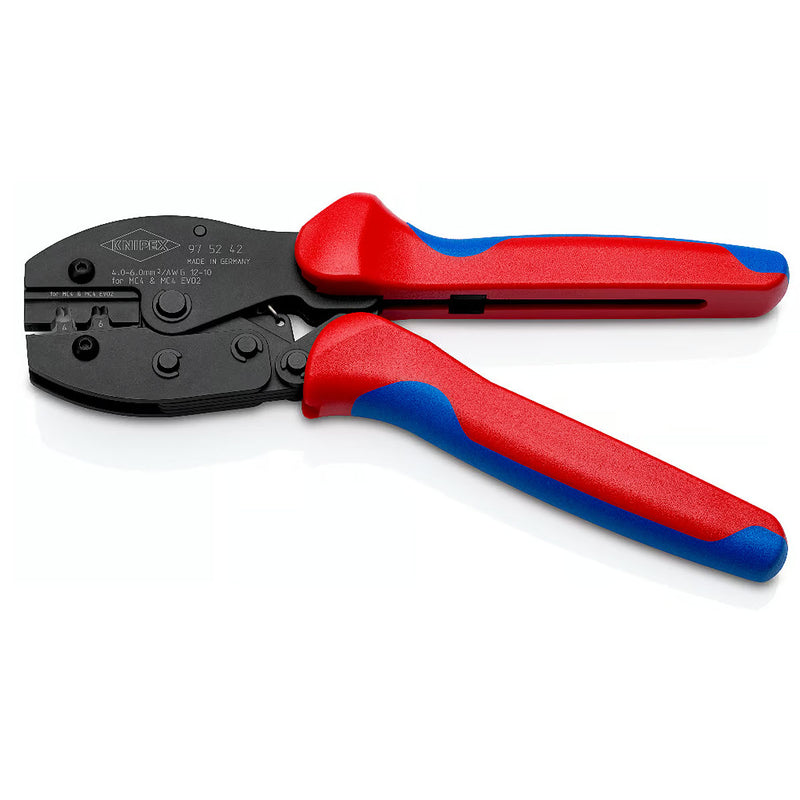 Kìm bấm cose MC4/ MC4 EVO 2 dòng PreciForce KNIPEX 97 52 42 chiều dài 220mm, khả năng bấm cose từ 4mm² - 6mm²