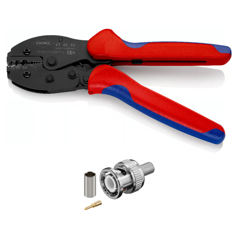 Kìm bấm cose BNC, TNC cho cáp đồng trục dòng PreciForce KNIPEX 97 52 50 chiều dài 220mm