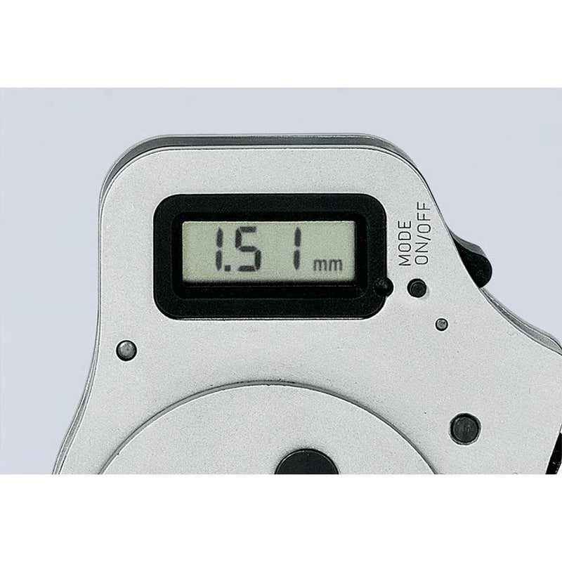 Kìm bấm cose Turned Contacts, có màn hình kỹ thuật số KNIPEX 97 52 63 DG chiều dài 195mm, khả năng bấm cose từ 0.08mm² - 2.5mm²