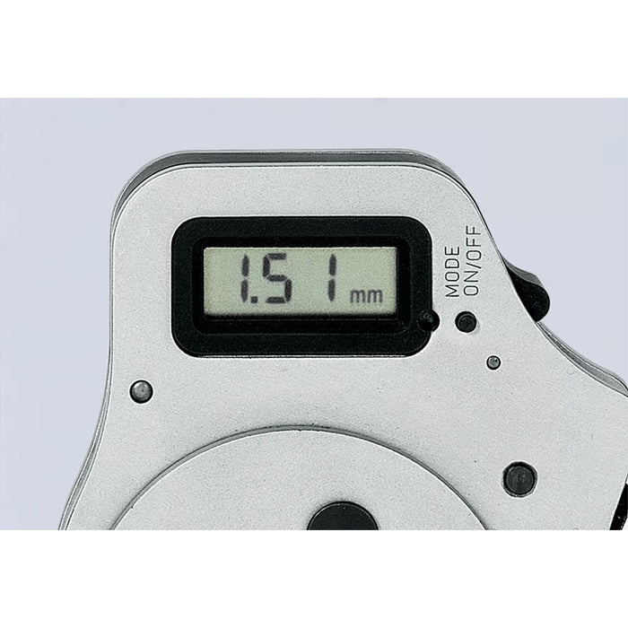 Kìm bấm cose Turned Contacts, có màn hình kỹ thuật số KNIPEX 97 52 63 DG chiều dài 195mm, khả năng bấm cose từ 0.08mm² - 2.5mm²