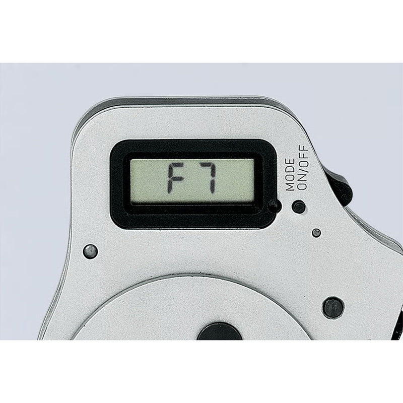 Kìm bấm cose Turned Contacts, có màn hình kỹ thuật số KNIPEX 97 52 63 DG chiều dài 195mm, khả năng bấm cose từ 0.08mm² - 2.5mm²