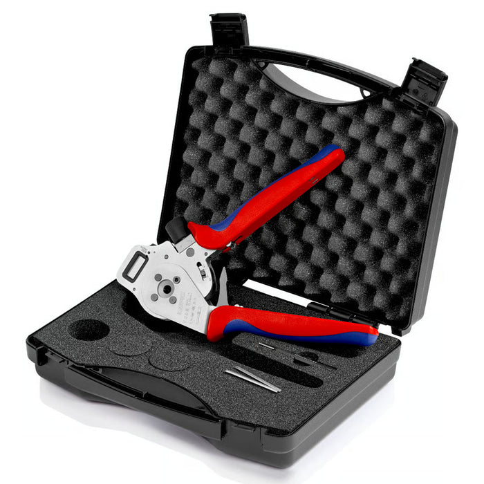 Kìm bấm cose Turned Contacts, có màn hình kỹ thuật số KNIPEX 97 52 65 DG chiều dài 250mm, khả năng bấm cose từ 0.14mm² - 6mm²