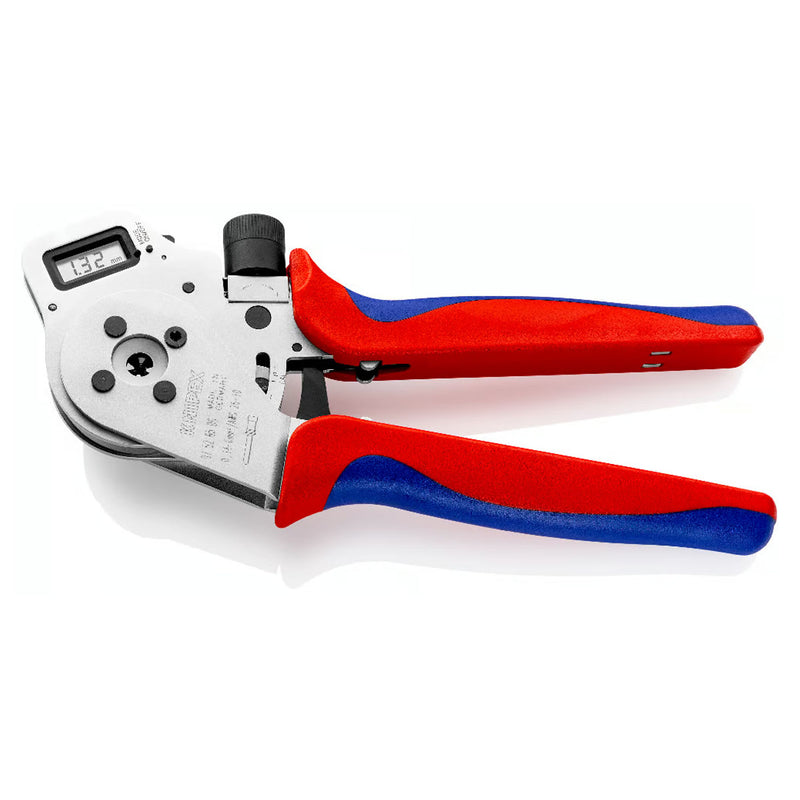 Kìm bấm cose Turned Contacts, có màn hình kỹ thuật số KNIPEX 97 52 65 DG chiều dài 250mm, khả năng bấm cose từ 0.14mm² - 6mm²