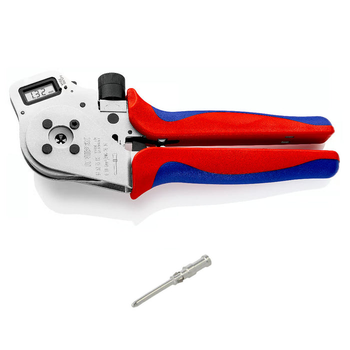 Kìm bấm cose Turned Contacts, có màn hình kỹ thuật số KNIPEX 97 52 65 DG chiều dài 250mm, khả năng bấm cose từ 0.14mm² - 6mm²