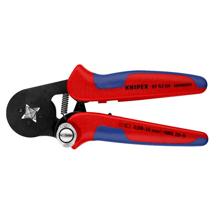 Kìm bấm cose pin rỗng, mối bấm hình vuông KNIPEX 97 53 04 chiều dài 180mm, khả năng bấm cose từ 0.08mm² - 16mm²
