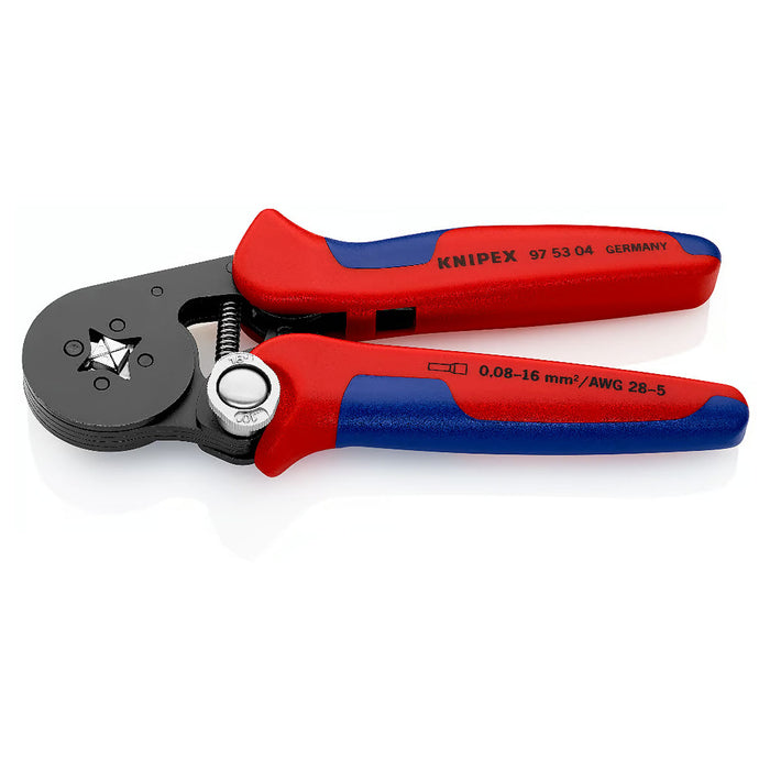 Kìm bấm cose pin rỗng, mối bấm hình vuông KNIPEX 97 53 04 chiều dài 180mm, khả năng bấm cose từ 0.08mm² - 16mm²