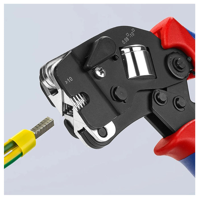 Kìm bấm cose pin rỗng KNIPEX 97 53 08 chiều dài 190mm, khả năng bấm cose từ 0.08mm² - 10mm²