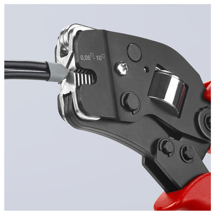 Kìm bấm cose pin rỗng KNIPEX 97 53 08 chiều dài 190mm, khả năng bấm cose từ 0.08mm² - 10mm²