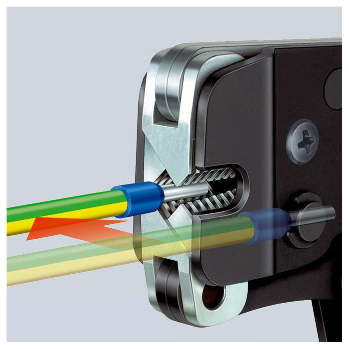 Kìm bấm cose pin rỗng KNIPEX 97 53 09 chiều dài 190mm, khả năng bấm cose từ 0.08mm² - 10/16mm²