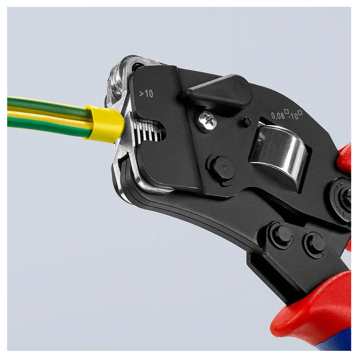 Kìm bấm cose pin rỗng KNIPEX 97 53 09 chiều dài 190mm, khả năng bấm cose từ 0.08mm² - 10/16mm²