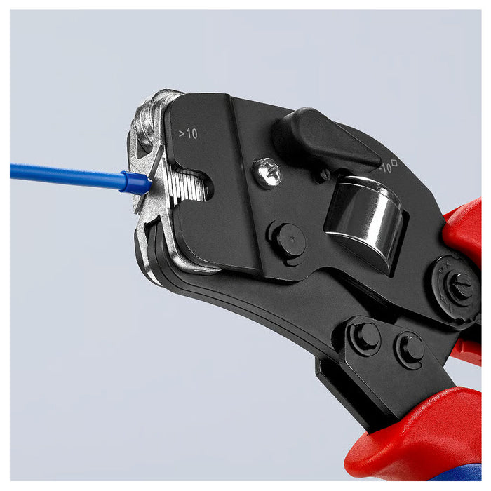 Kìm bấm cose pin rỗng KNIPEX 97 53 09 chiều dài 190mm, khả năng bấm cose từ 0.08mm² - 10/16mm²