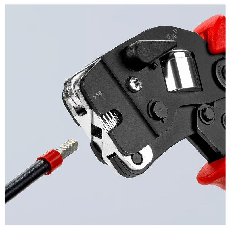Kìm bấm cose pin rỗng KNIPEX 97 53 09 chiều dài 190mm, khả năng bấm cose từ 0.08mm² - 10/16mm²