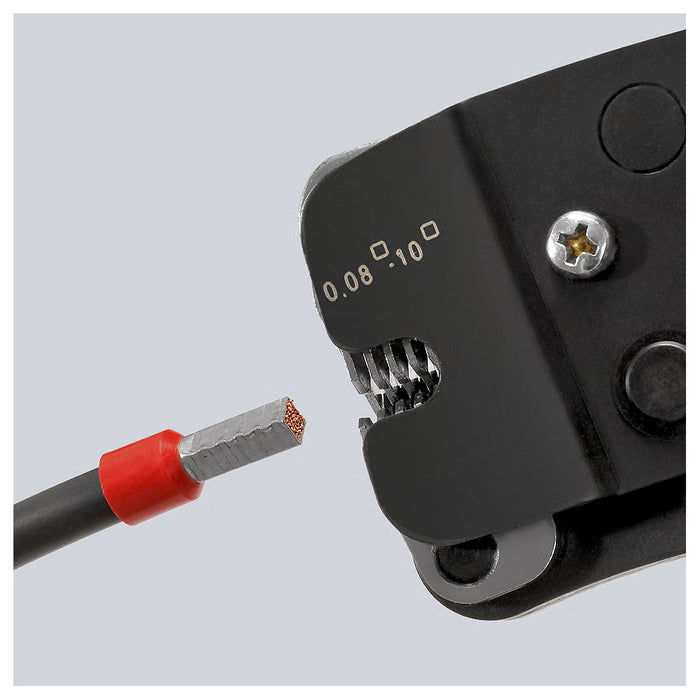 Kìm bấm cose pin rỗng KNIPEX 97 53 09 chiều dài 190mm, khả năng bấm cose từ 0.08mm² - 10/16mm²
