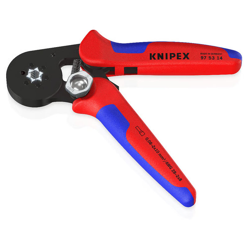 Kìm bấm cose pin rỗng, mối bấm hình lục giác KNIPEX 97 53 14 chiều dài 180mm, khả năng bấm cose từ 0.08mm² - 16mm²