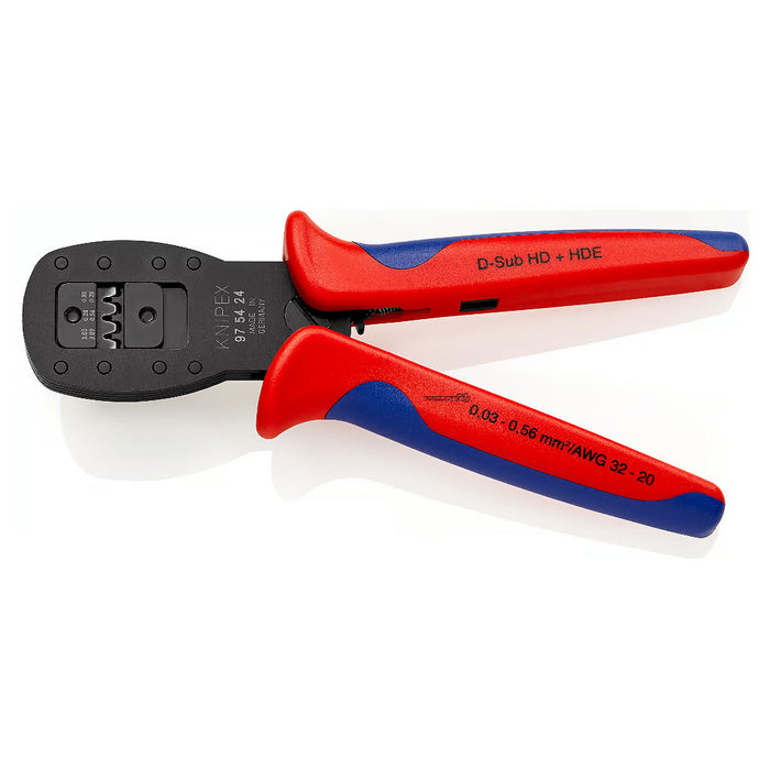Kìm bấm cose D-Sub KNIPEX 97 54 24 chiều dài 190mm, khả năng bấm cose từ 0.03mm² - 0.56mm²