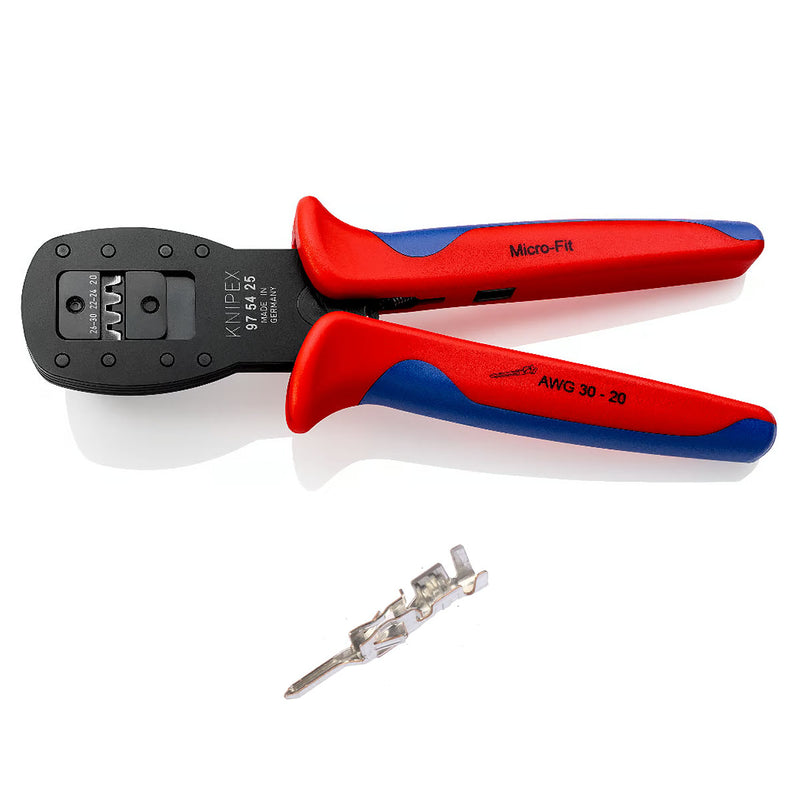 Kìm bấm cose Micro-Fit 3.0 Molex KNIPEX 97 54 25 chiều dài 190mm, khả năng bấm cose từ  0.03mm² - 0.56mm²