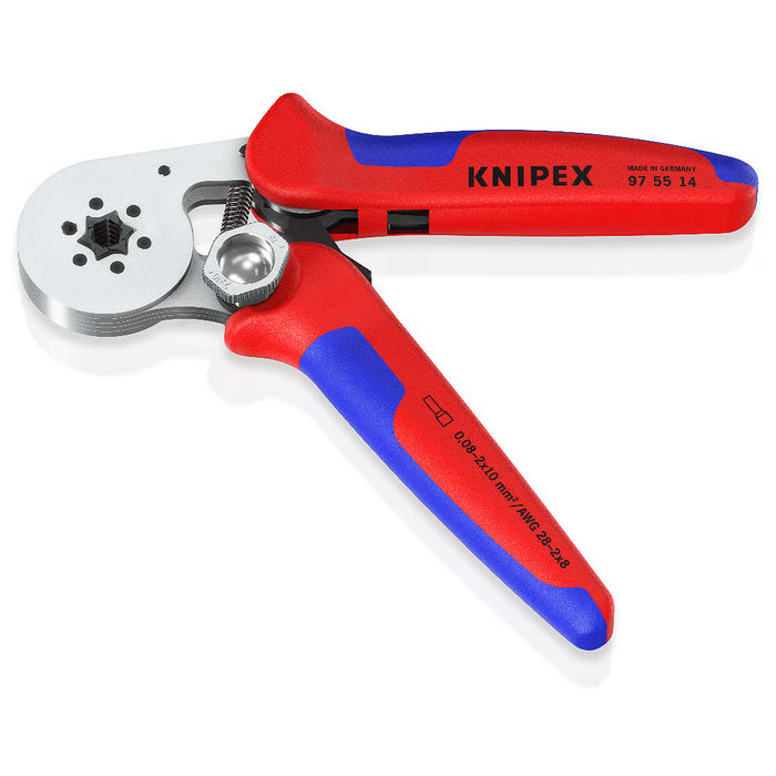 Kìm bấm cose pin rỗng, mối bấm hình lục giác KNIPEX 97 55 14 chiều dài 180mm, khả năng bấm cose từ 0.08mm² - 16mm²