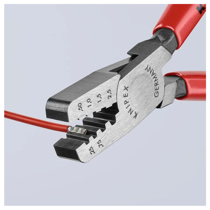 Kìm bấm cose pin rỗng KNIPEX 97 61 145 A chiều dài 145mm, khả năng bấm cose từ 0.25mm² - 2.5mm²