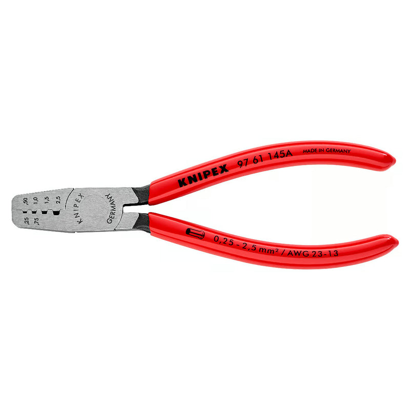 Kìm bấm cose pin rỗng KNIPEX 97 61 145 A chiều dài 145mm, khả năng bấm cose từ 0.25mm² - 2.5mm²