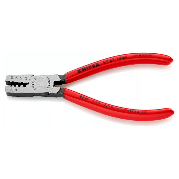 Kìm bấm cose pin rỗng KNIPEX 97 61 145 A chiều dài 145mm, khả năng bấm cose từ 0.25mm² - 2.5mm²