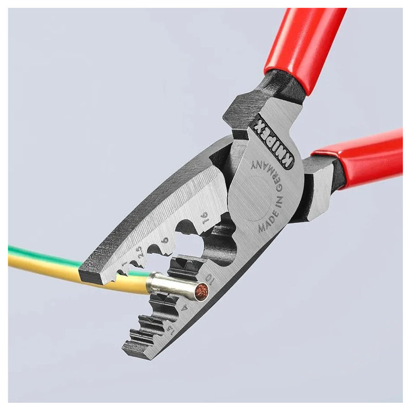 Kìm bấm cose pin rỗng KNIPEX 97 71 180 chiều dài 180mm, khả năng bấm cose từ 0.25mm² - 16mm²