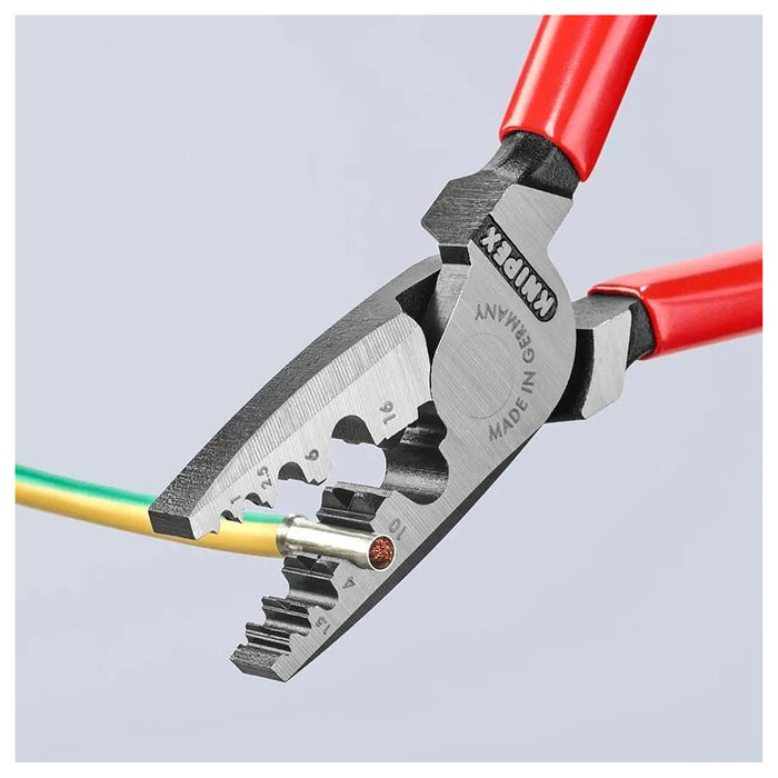 Kìm bấm cose pin rỗng KNIPEX 97 71 180 chiều dài 180mm, khả năng bấm cose từ 0.25mm² - 16mm²