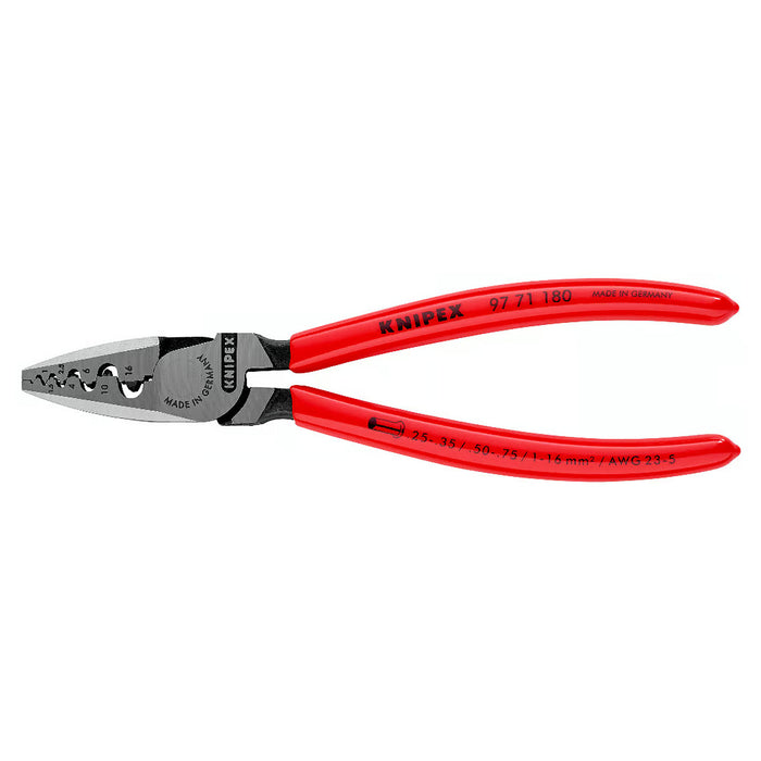 Kìm bấm cose pin rỗng KNIPEX 97 71 180 chiều dài 180mm, khả năng bấm cose từ 0.25mm² - 16mm²