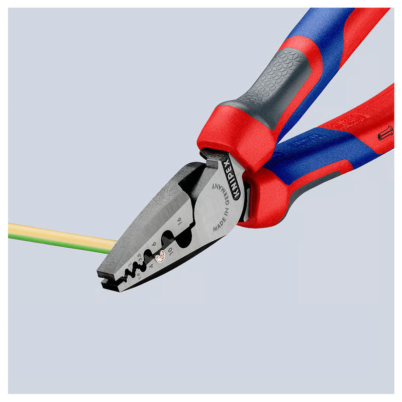 Kìm bấm cose pin rỗng KNIPEX 97 72 180 chiều dài 180mm, khả năng bấm cose từ 0.25mm² - 16mm²