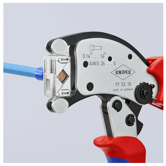 Bộ kìm bấm cose pin rỗng và hộp linh kiện KNIPEX 97 90 14