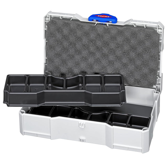 Bộ kìm bấm cose pin rỗng và hộp linh kiện KNIPEX 97 90 14