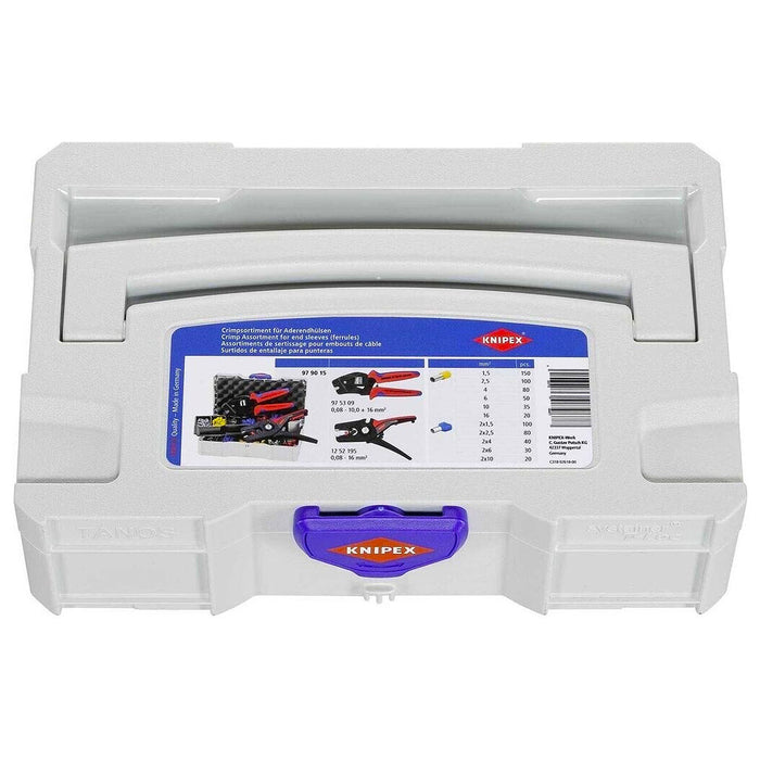 Bộ kìm bấm cose pin rỗng và hộp linh kiện KNIPEX 97 90 15