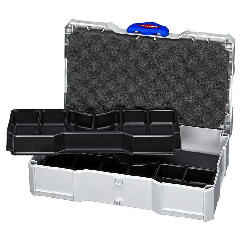 Bộ kìm bấm cose pin rỗng và hộp linh kiện KNIPEX 97 90 17