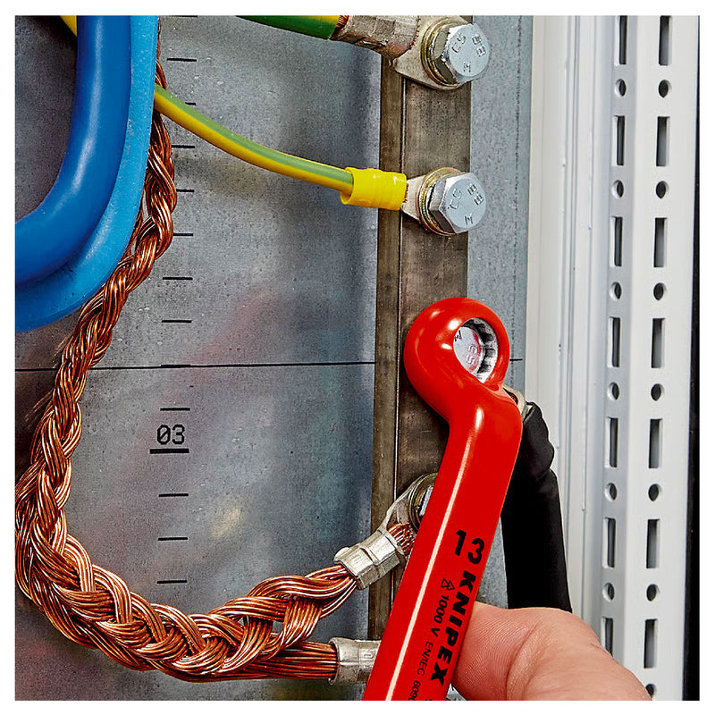 Cờ lê đầu vòng cách điện 1000V hệ mét KNIPEX kích thước từ 7mm - 24mm