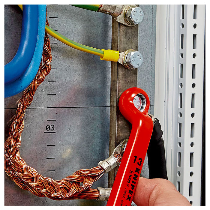 Cờ lê đầu vòng cách điện 1000V hệ mét KNIPEX kích thước từ 7mm - 24mm