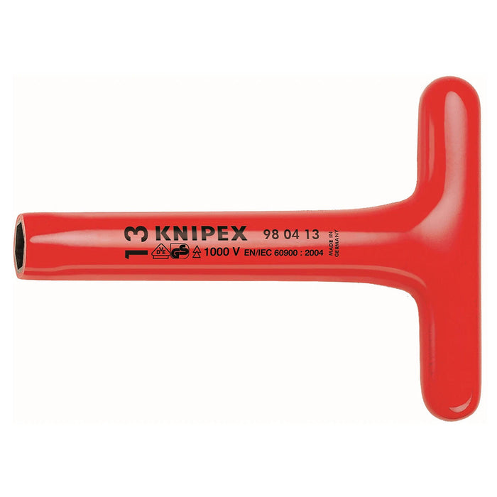 Cây siết con tán kiểu tua vít tay cầm chữ T KNIPEX cách điện 1000V, chiều dài 200mm, kích thước từ 8mm - 22mm