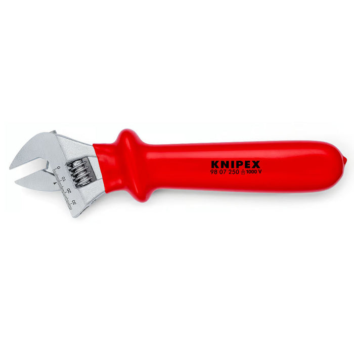 Mỏ lết cách điện 1000V KNIPEX 98 07 250 chiều dài 260mm, mở ngàm tối đa 30mm