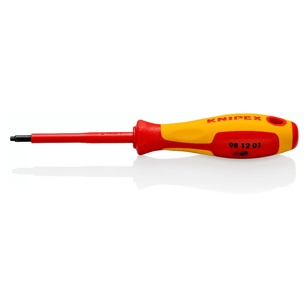 Tua vít đầu vuông KNIPEX cách điện 1000V, kích thước từ R1 - R2