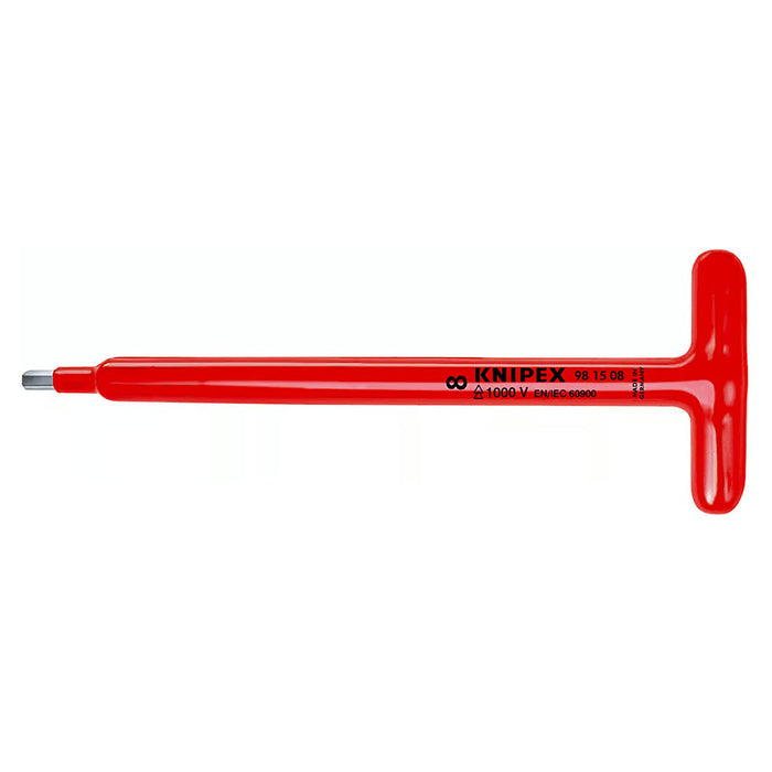 Chìa lục giác, tay cầm chữ T KNIPEX cách điện 1000V, chiều dài 250mm, kích thước từ 5.0mm - 8.0mm
