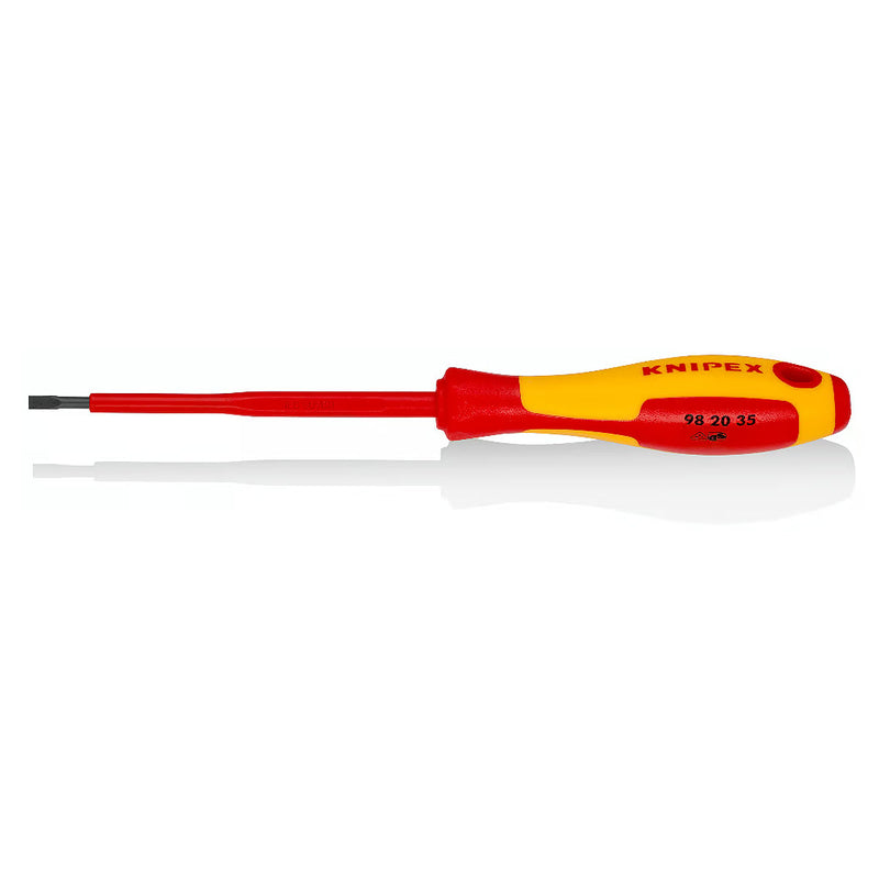 Tua vít dẹp KNIPEX cách điện 1000V, kích thước từ 2.5mm - 10mm