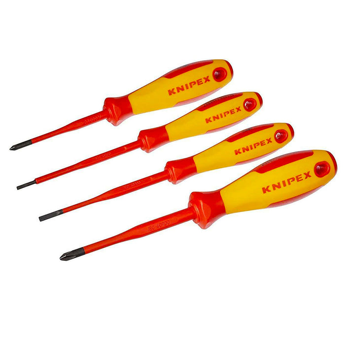 Tua vít dẹp dáng Slim KNIPEX cách điện 1000V, kích thước từ 3.5mm - 6.5mm
