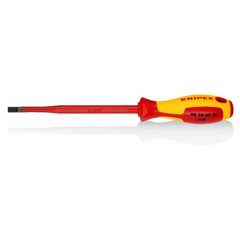 Tua vít dẹp dáng Slim KNIPEX cách điện 1000V, kích thước từ 3.5mm - 6.5mm