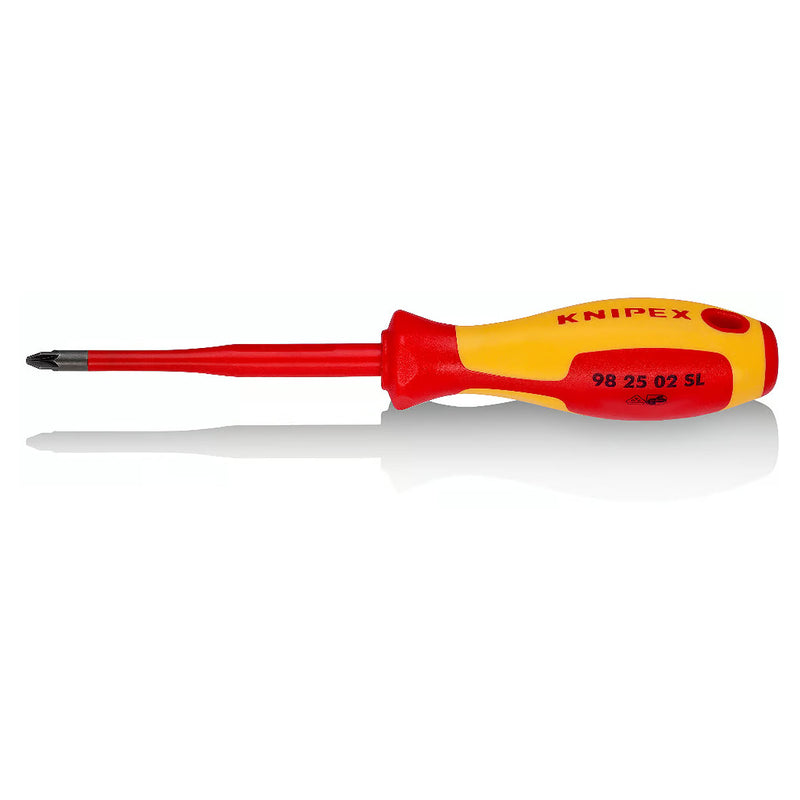Tua vít Pozi dáng Slim KNIPEX cách điện 1000V, kích thước từ PZ1 - PZ2