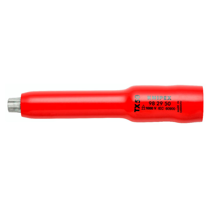 Mũi vặn vít đầu sao KNIPEX cách điện 1000V, kích thước từ T25 - T50, gắn đầu siết bu lông cốt 3/8 inch