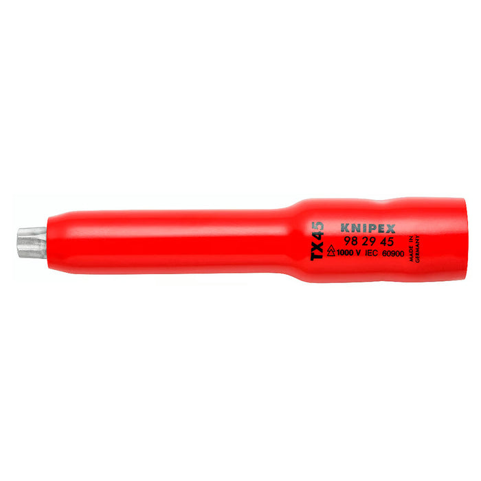 Mũi vặn vít đầu sao KNIPEX cách điện 1000V, kích thước từ T25 - T50, gắn đầu siết bu lông cốt 3/8 inch