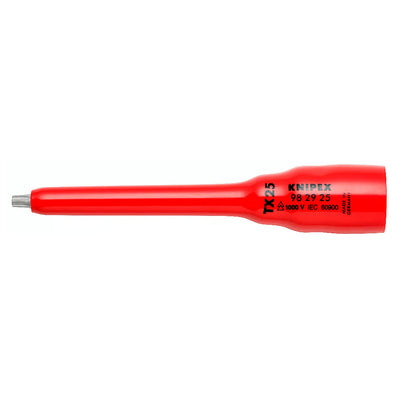 Mũi vặn vít đầu sao KNIPEX cách điện 1000V, kích thước từ T25 - T50, gắn đầu siết bu lông cốt 3/8 inch