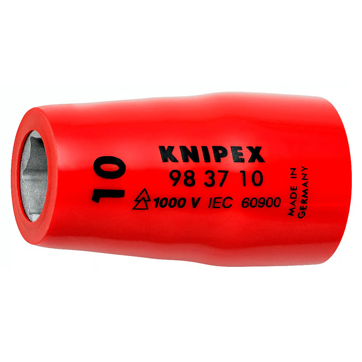 Đầu tuýp 6 cạnh hệ mét, cách điện 1000V KNIPEX cốt 3/8 inch, kích thước từ 10mm - 22mm