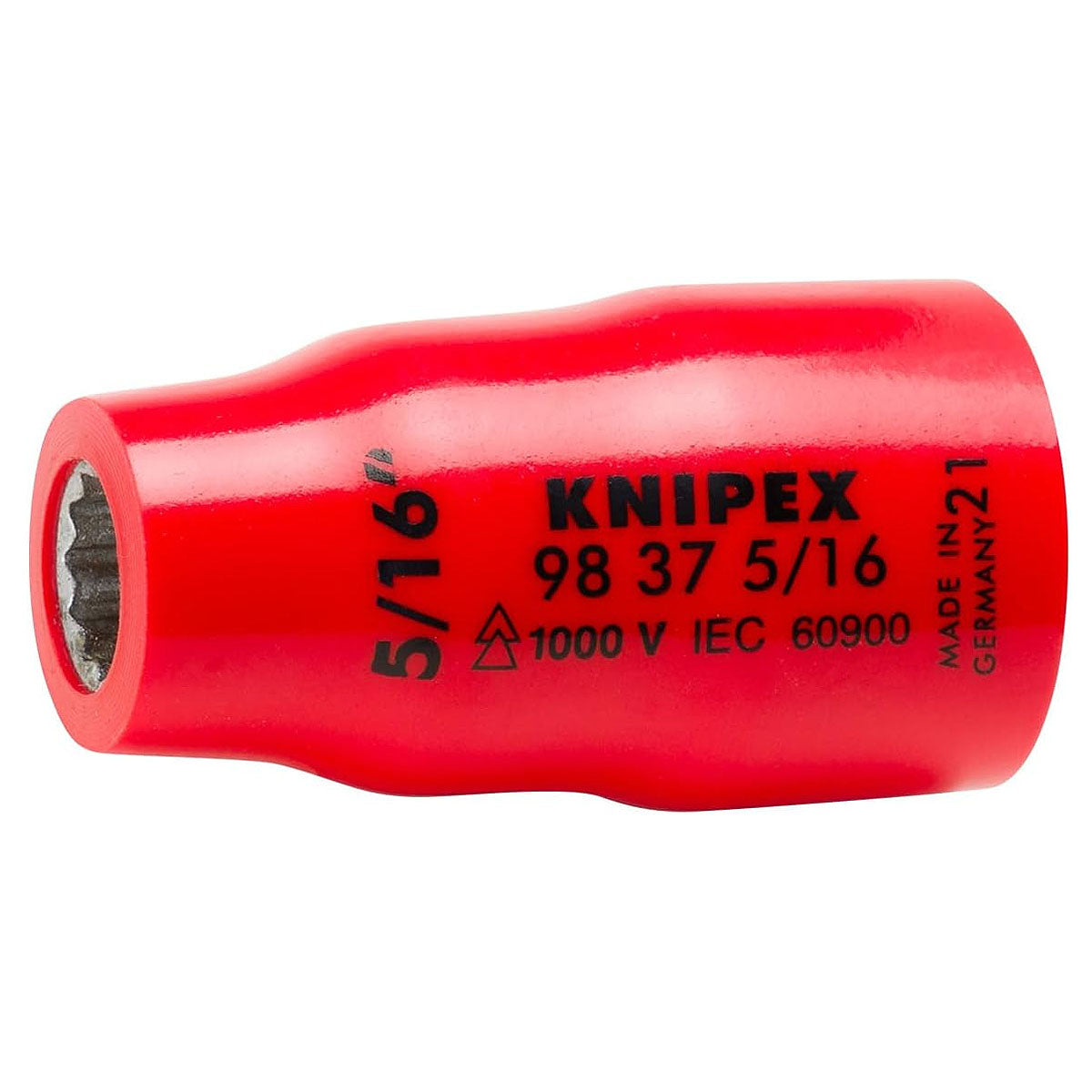 Đầu tuýp 12 cạnh hệ inch, cách điện 1000V KNIPEX cốt 3/8 inch, kích thước từ 5/16 inch - 3/4 inch