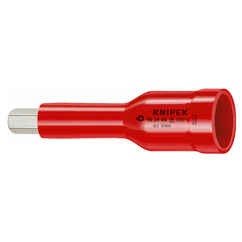 Mũi vặn vít đầu lục giác KNIPEX cách điện 1000V, kích thước từ 2.5mm - 8mm, gắn đầu siết bu lông cốt 3/8 inch